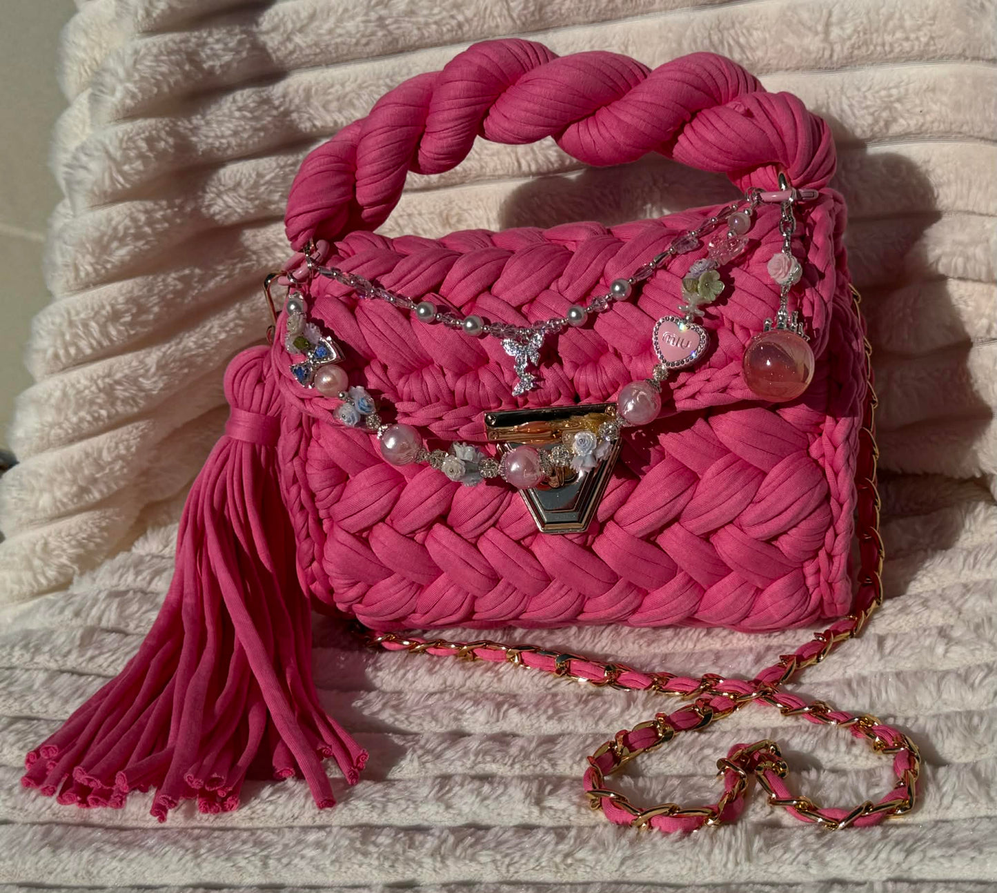 "Rose Quartz" Bohemian Bag