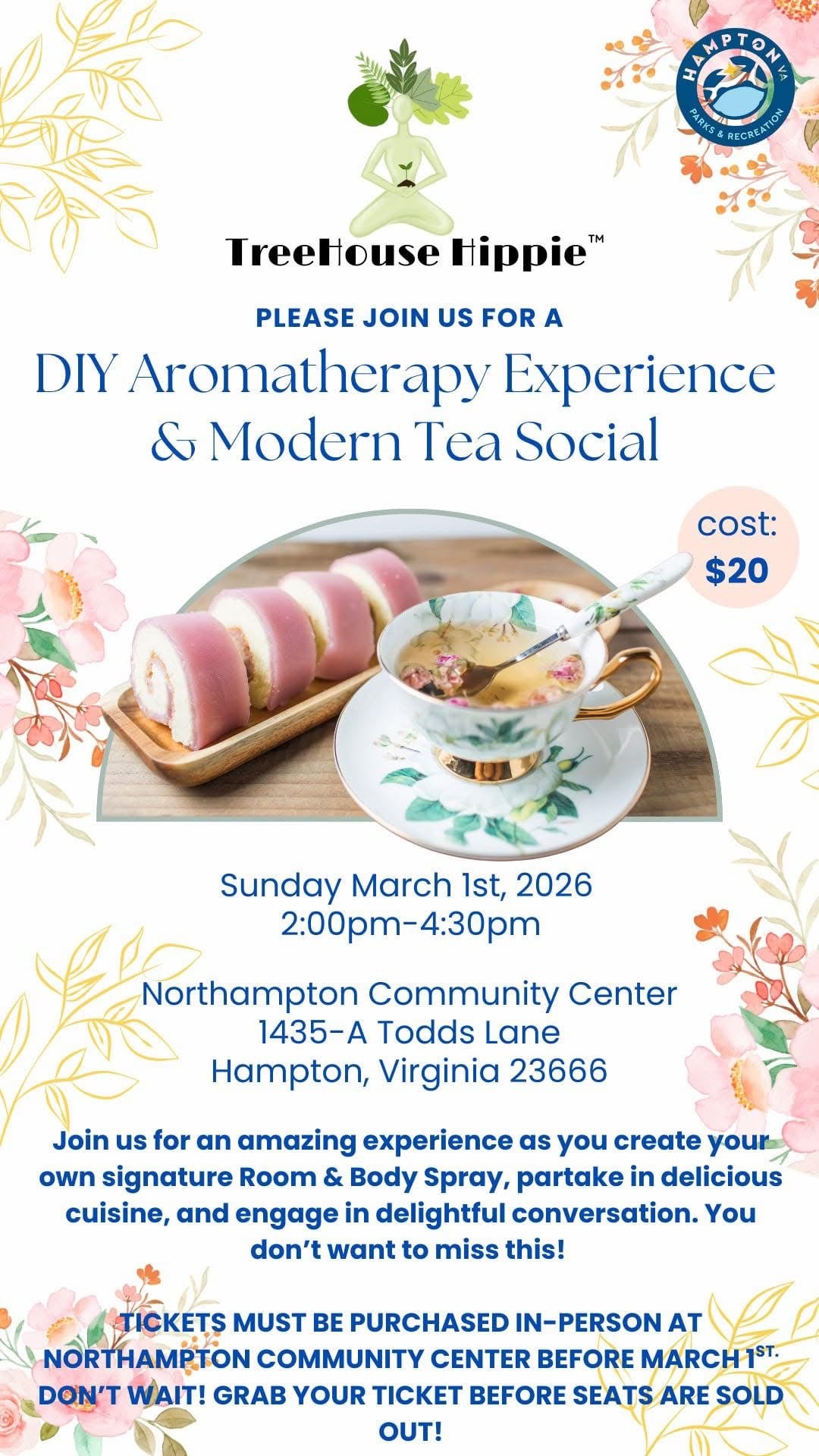 DIY Aromatherapy Experience & Modern Tea Social